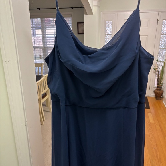 David’s Bridal Marine Blue Dress - Picture 3 of 5